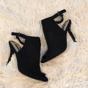 Black Peep Toe Heel